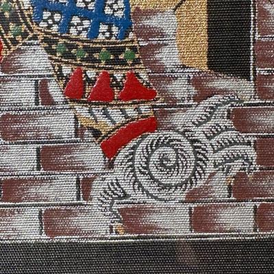 LOT 11: Vintage Hand Painted Thai Goddess and Dragon Mongkut On Silk