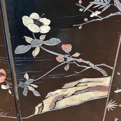 LOT 13: Vintage Chinese 4 Panel Wooden Screen Divider