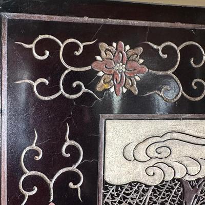 LOT 13: Vintage Chinese 4 Panel Wooden Screen Divider