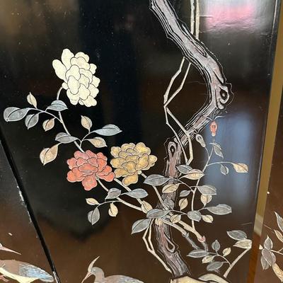 LOT 13: Vintage Chinese 4 Panel Wooden Screen Divider