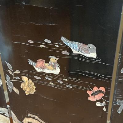 LOT 13: Vintage Chinese 4 Panel Wooden Screen Divider