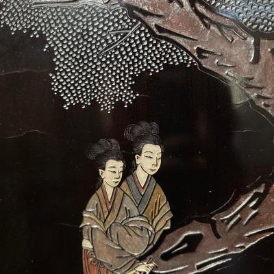 LOT 13: Vintage Chinese 4 Panel Wooden Screen Divider