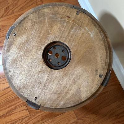 LOT 14: Antique Oak Octagonal Showcase Display Cabinet Table