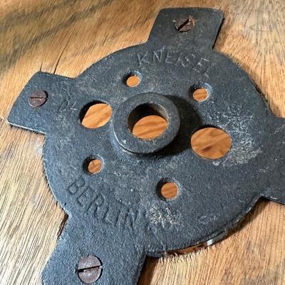LOT 14: Antique Oak Octagonal Showcase Display Cabinet Table