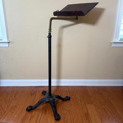 LOT 17: Antique Cast Iron Reading Table/Music Stand