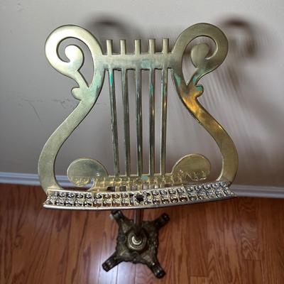 LOT 18: Antique Brass Music Stand