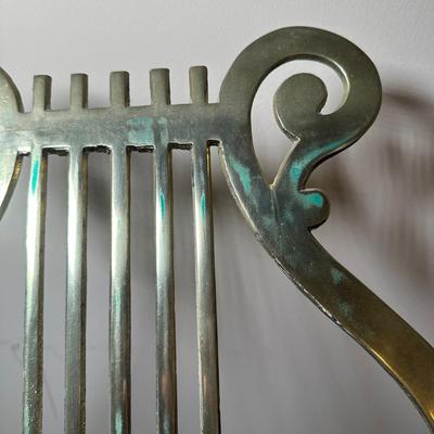 LOT 18: Antique Brass Music Stand