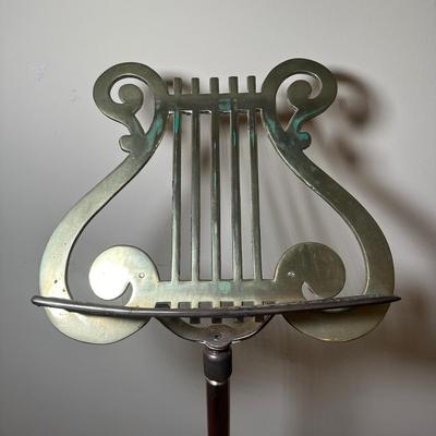 LOT 18: Antique Brass Music Stand