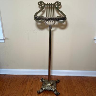 LOT 18: Antique Brass Music Stand