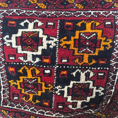 LOT 22: Vintage Camel Saddle Bag Afghan / Persian