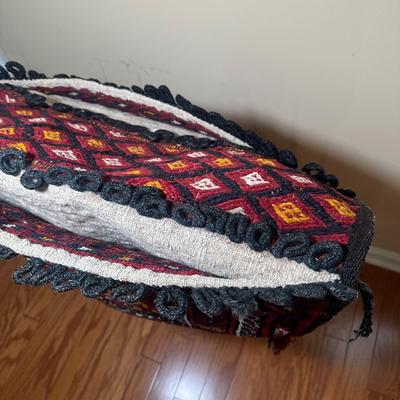 LOT 22: Vintage Camel Saddle Bag Afghan / Persian