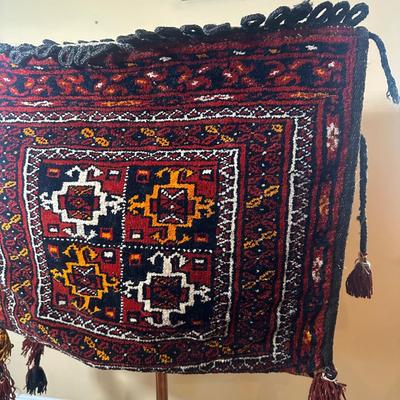 LOT 22: Vintage Camel Saddle Bag Afghan / Persian