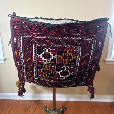 LOT 22: Vintage Camel Saddle Bag Afghan / Persian