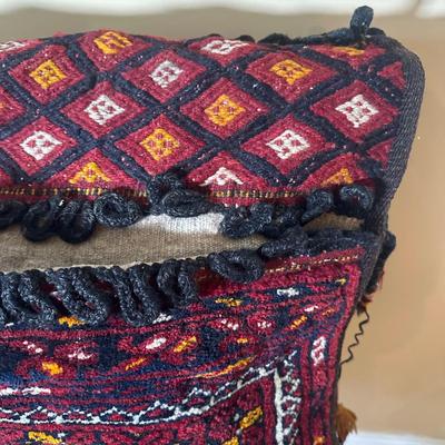 LOT 22: Vintage Camel Saddle Bag Afghan / Persian
