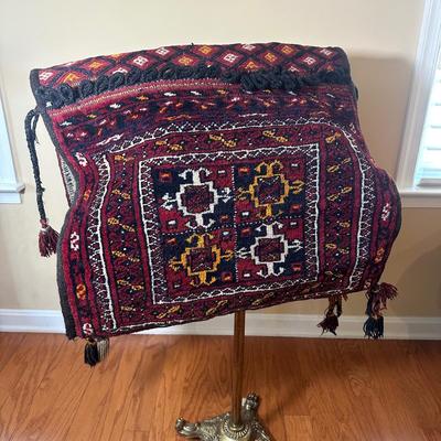 LOT 22: Vintage Camel Saddle Bag Afghan / Persian