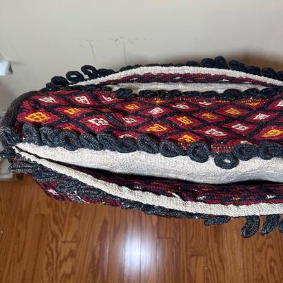 LOT 22: Vintage Camel Saddle Bag Afghan / Persian