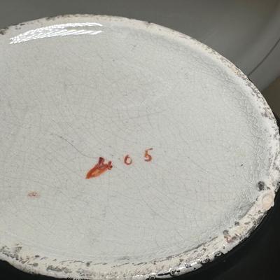 LOT 24: Wm. A. Berkey Furniture Wooden Side Table w/ Ceramic Pitcher & Bowl