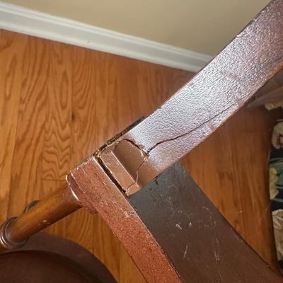 LOT 24: Wm. A. Berkey Furniture Wooden Side Table w/ Ceramic Pitcher & Bowl