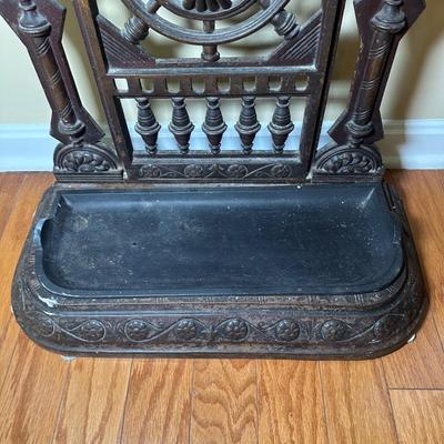 LOT 25: Antique Cast Iron Umbrella Stand