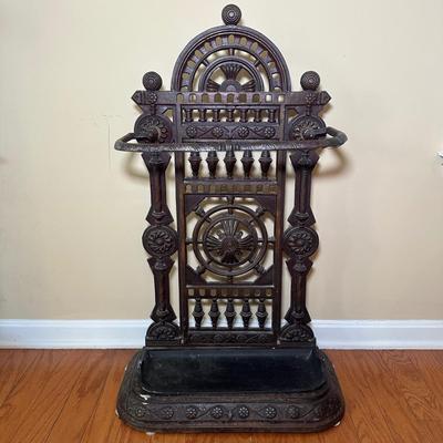 LOT 25: Antique Cast Iron Umbrella Stand