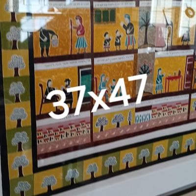 LOT 28:Shalom Moskovitz Israeli Folk Art Lithograph numbered & signed