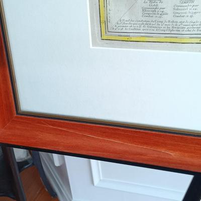 LOT 33: Antique Map of the Holy Land, Hand colored etching 18th century Robert de Vaugondy