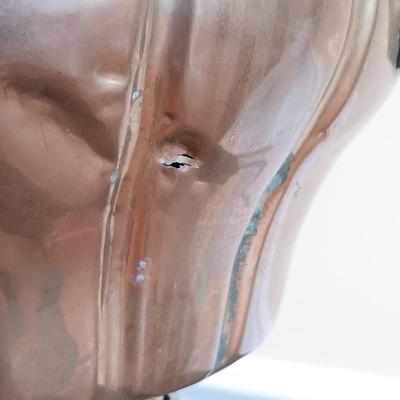 LOT 36: Antique Copper and Brass Samovar Lamp with Pedestal Table