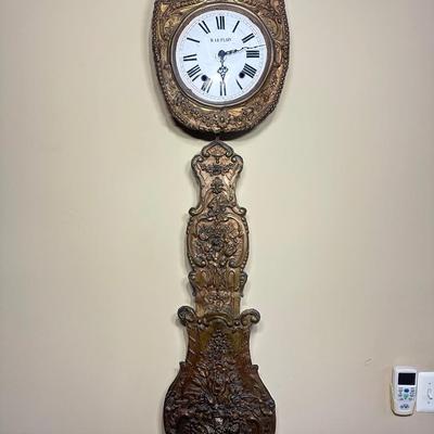 LOT 50: 19th Century Antique French Morbier / Comtoise Clock