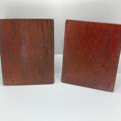 LOT 55: Vintage Carved Green Jade Foo Dogs with Wood Stands