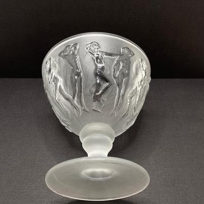 LOT 60: Circa 1928 Vintage Dancing Nymphs Plate & Sherbert Bowl Art Deco by Consolidated Glass