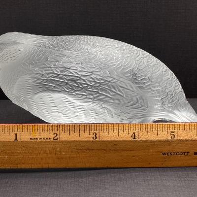 LOT 61: Lalique France Molded Partridge / Quail Sculpture