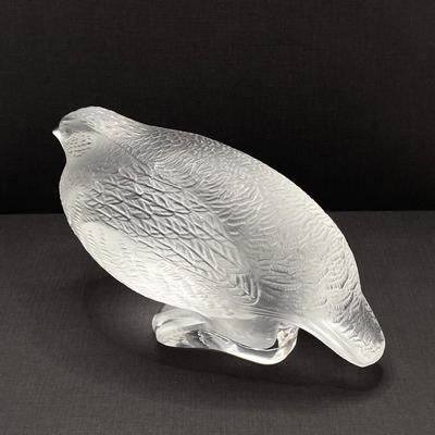 LOT 61: Lalique France Molded Partridge / Quail Sculpture