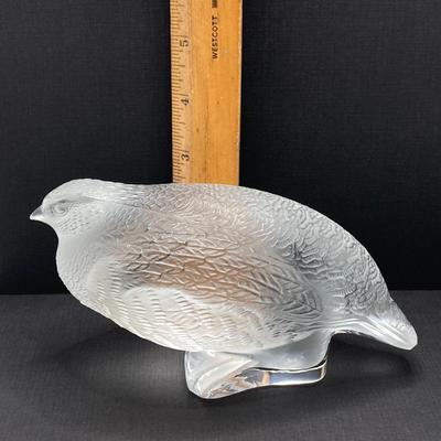 LOT 61: Lalique France Molded Partridge / Quail Sculpture