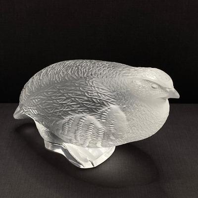LOT 61: Lalique France Molded Partridge / Quail Sculpture