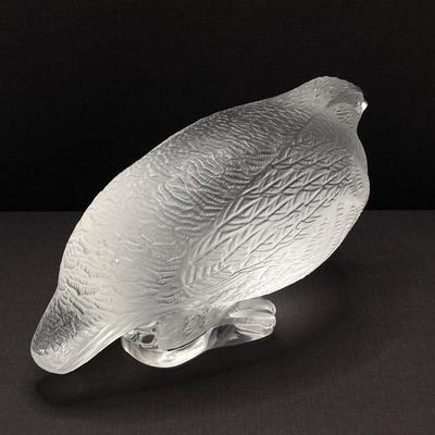 LOT 61: Lalique France Molded Partridge / Quail Sculpture