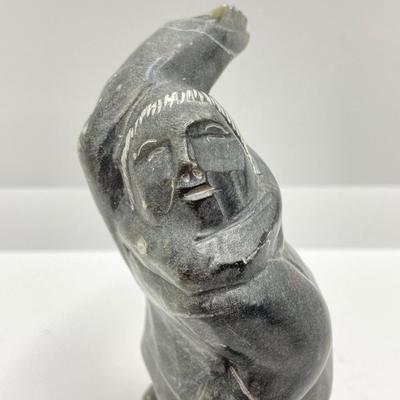 LOT 64: Pair of Carved Inuit Sculptures and Canadian Eskimo Art Book