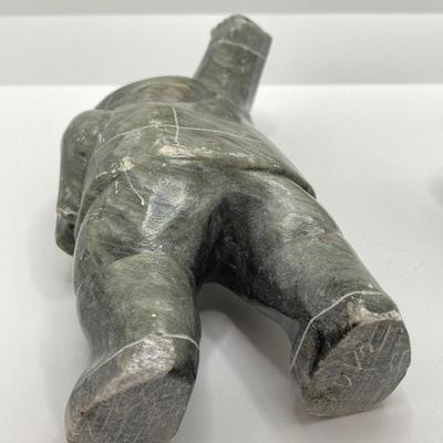 LOT 64: Pair of Carved Inuit Sculptures and Canadian Eskimo Art Book