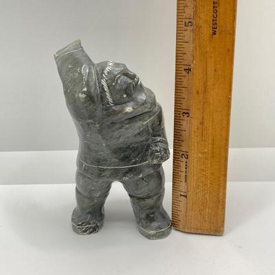 LOT 64: Pair of Carved Inuit Sculptures and Canadian Eskimo Art Book