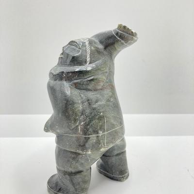 LOT 64: Pair of Carved Inuit Sculptures and Canadian Eskimo Art Book