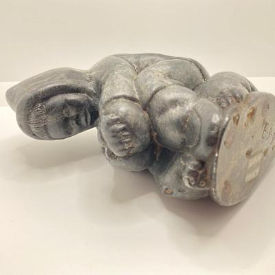 LOT 65: Carved Inuit Art Soapstone Sculpture
