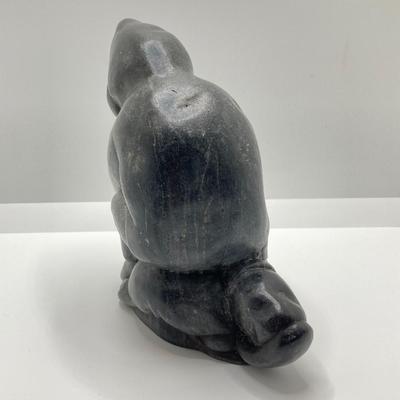 LOT 65: Carved Inuit Art Soapstone Sculpture