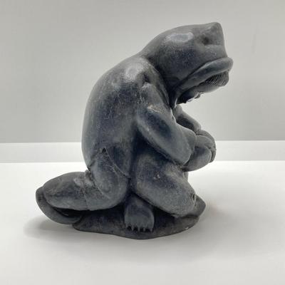 LOT 65: Carved Inuit Art Soapstone Sculpture