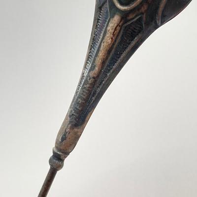 LOT 67: Vintage Sterling Silver Hat Pins & Vintage Silver-Plated Shoe Pin Cushion