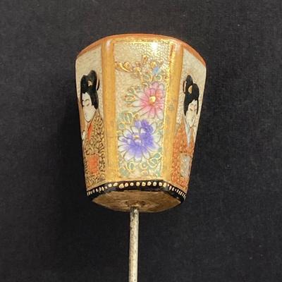 LOT 71: Vintage Hat Pins - Black Lacquer, Asian Style and More