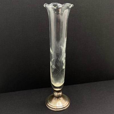 LOT 72: Collection of Beautiful Vintage Hat Pins along with a Sterling & Crystal Bud Vase