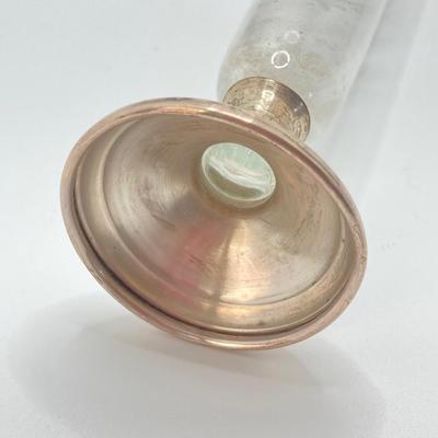 LOT 73: Collection of Unique Vintage Bejeweled Hat Pins with Sterling/Crystal Bud Vase