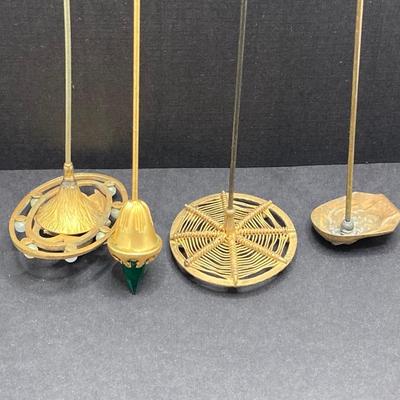 LOT 73: Collection of Unique Vintage Bejeweled Hat Pins with Sterling/Crystal Bud Vase