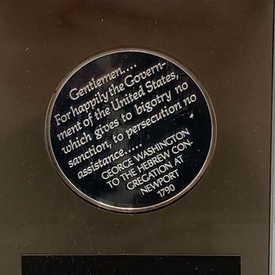 LOT 74: Touro Synagogue Medal Newport, R.I. .999 Fine Silver Proof 1 oz