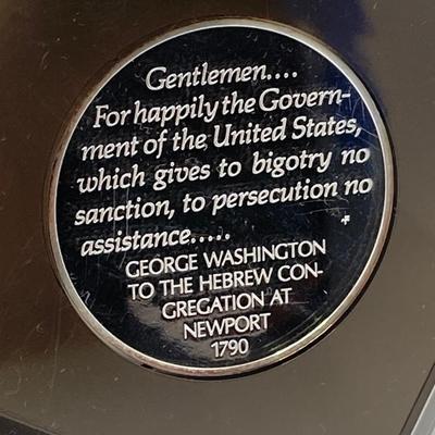 LOT 74: Touro Synagogue Medal Newport, R.I. .999 Fine Silver Proof 1 oz