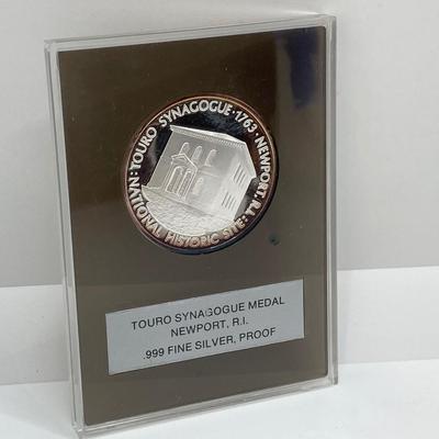 LOT 74: Touro Synagogue Medal Newport, R.I. .999 Fine Silver Proof 1 oz